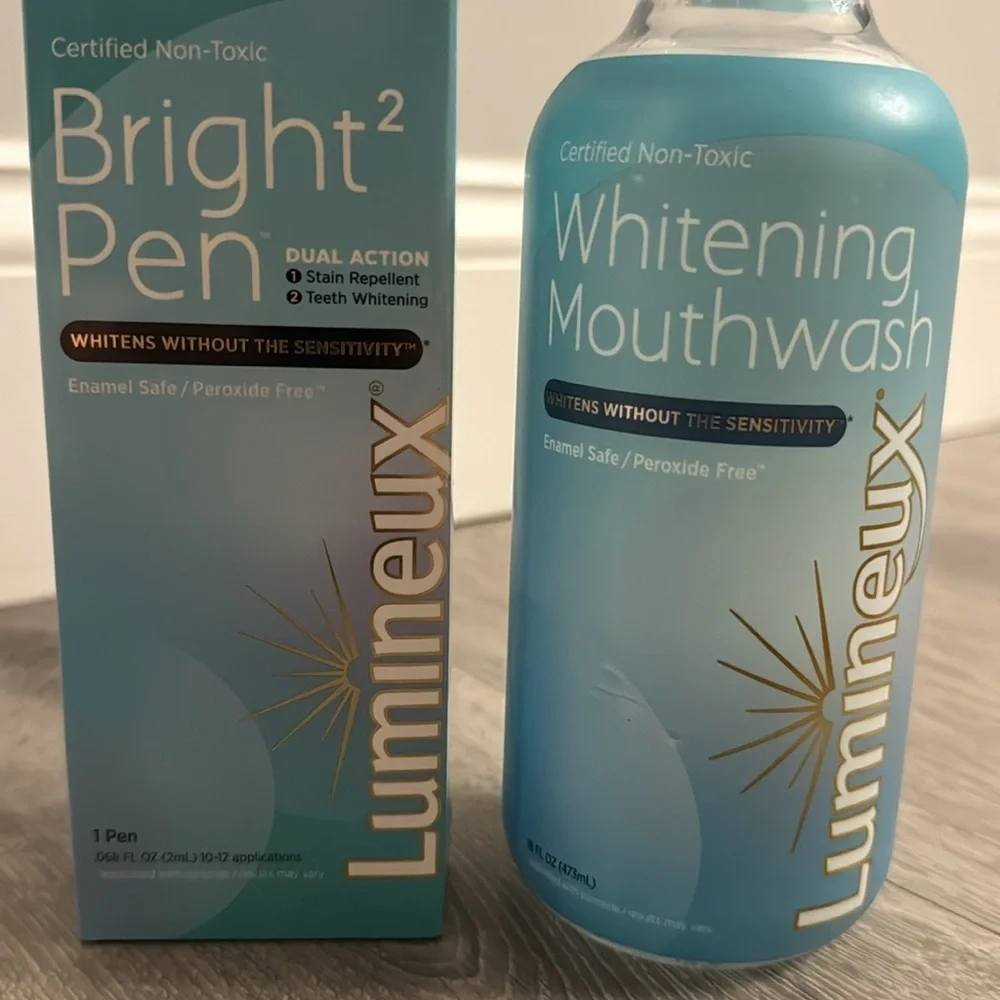 Lumineux Teeth Whiting Pen and Mouthwash Set NEW